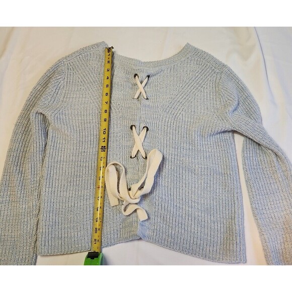 Harper Heritage Cable Knit Open Tie Back Sweater Sz S - Picture 11 of 11